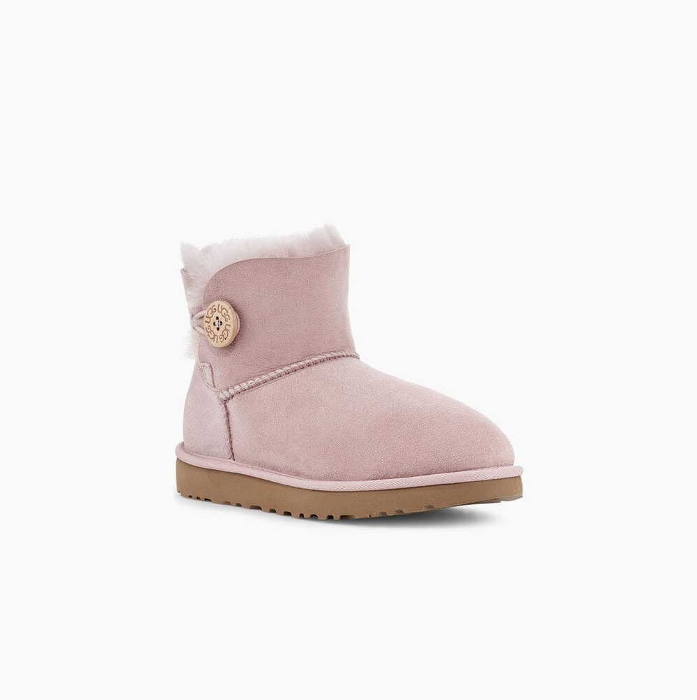 UGG Mini Bailey Button II - Boots Dame - Rosa (NO-I756)